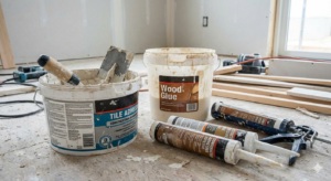 colle entamée chantier